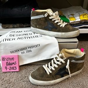 Mytheresa private edition olive brown Golden Goose slides size 36